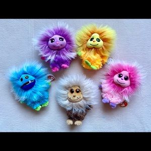 TY FRIZZIES, Fang, Zwippy, Tang, Kink, Zinger, Lot of 5, 2014 & 2015, Rare, NEW!
